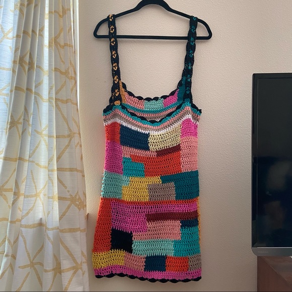 Tach Clothing Multicolor Meryl Crochet Mini Dress - Picture 6 of 9